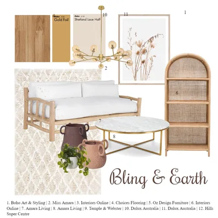 Bling and Earth Interior Design Mood Board by taketwointeriors on Style Sourcebook