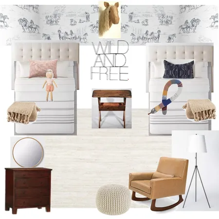 Lauren Shared Bedroom #2 Interior Design Mood Board by Annacoryn on Style Sourcebook