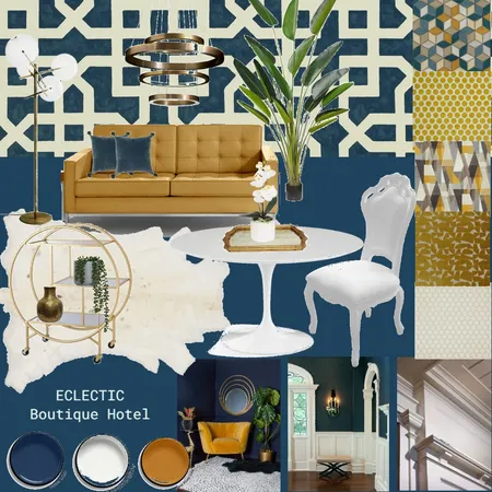 Eclectic Boutique Hotel Interior Design Mood Board by Jacqueline Ross on Style Sourcebook