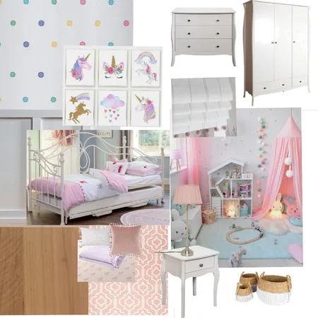 Hannah unicorn room Interior Design Mood Board by HelenFayne on Style Sourcebook