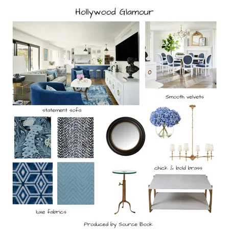 Hollywood Glam Interior Design Mood Board by Meadow Lane on Style Sourcebook