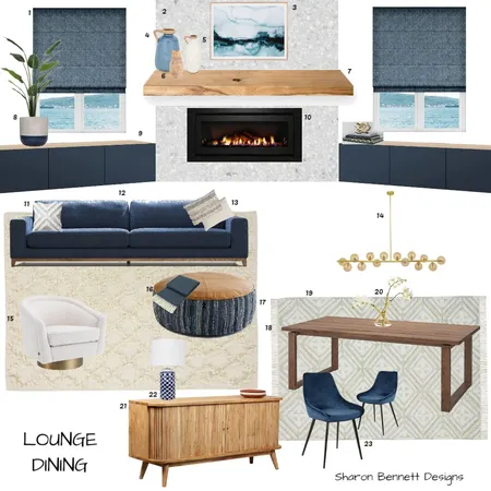 Lounge dining Interior Design Mood Board by Sharon Bennett Designs on Style Sourcebook