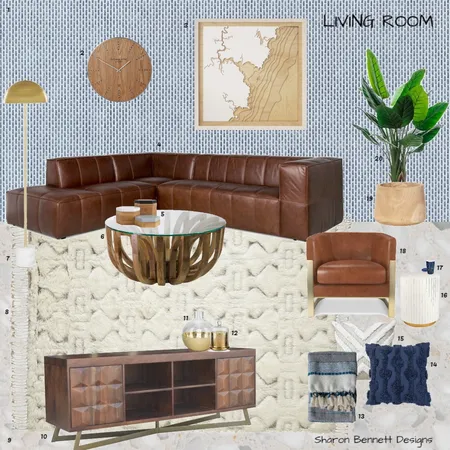 Living Room Interior Design Mood Board by Sharon Bennett Designs on Style Sourcebook