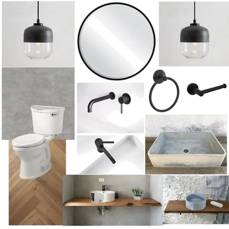 Industrial Toilet Interior Design Mood Board by katiestepheninteriors on Style Sourcebook