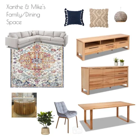 Xanthe & Mike's Living/Dining Space Interior Design Mood Board by christine_boulazeris on Style Sourcebook