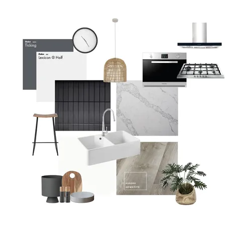 Monochromatic kitchen Interior Design Mood Board by KMR on Style Sourcebook
