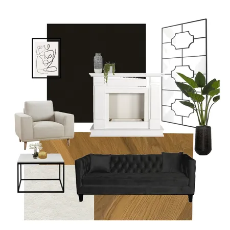 black version living Interior Design Mood Board by Just GorJess Interiors on Style Sourcebook