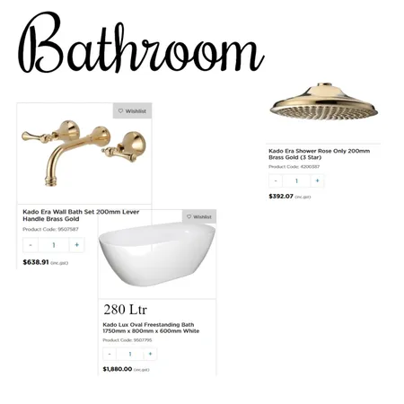 Bathroom Interior Design Mood Board by kaylanicho on Style Sourcebook
