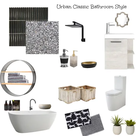 Urban Classic Bathroom Interior Design Mood Board by Reveur Decor on Style Sourcebook