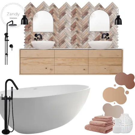 Desert Tones Bathroom Interior Design Mood Board by Zandy Interiors on Style Sourcebook