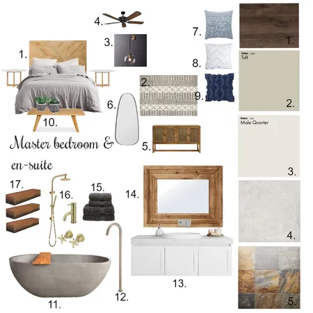 Jubber master bedroom and ensuite Interior Design Mood Board by TaylaJubber on Style Sourcebook