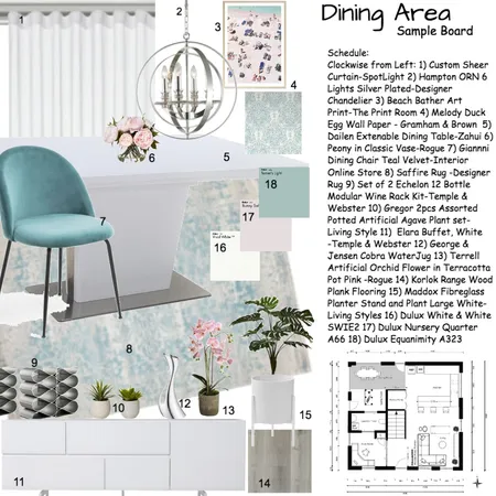 Dining Area Interior Design Mood Board by CocoLeong on Style Sourcebook