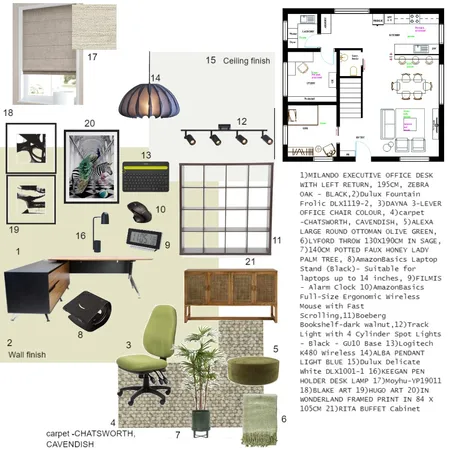 Sample board 3nd - study room Interior Design Mood Board by AM on Style Sourcebook