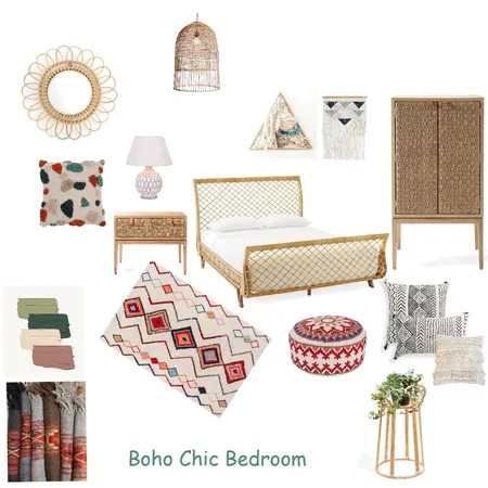 Boho Chic Bedroom 2 Interior Design Mood Board by Khanyisa.Miya on Style Sourcebook