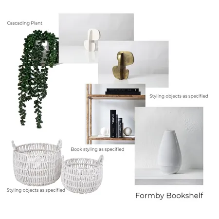 Formby Bookshelf/White Vase Option Interior Design Mood Board by JennyWebb on Style Sourcebook