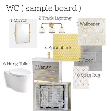 WC Sample Board Interior Design Mood Board by Shari Dang on Style Sourcebook