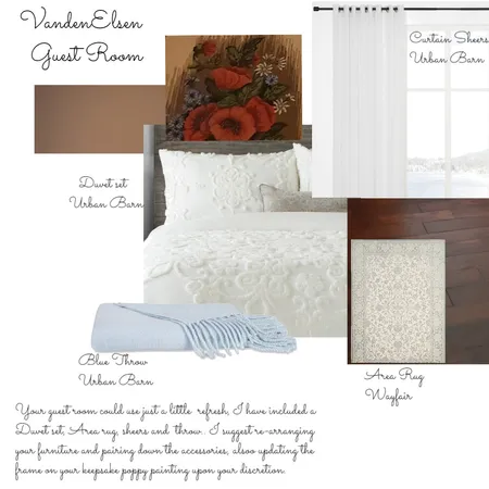 VandenElsen Guest Room Interior Design Mood Board by Juan0971 on Style Sourcebook