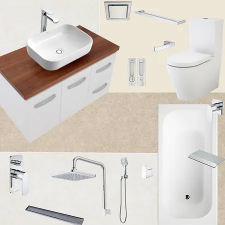 R & I Leslie Bathroom/Toilet Interior Design Mood Board by Julia Will Design on Style Sourcebook