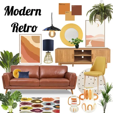 Modern Retro Interior Design Mood Board by Shiulee Mazumdar on Style Sourcebook