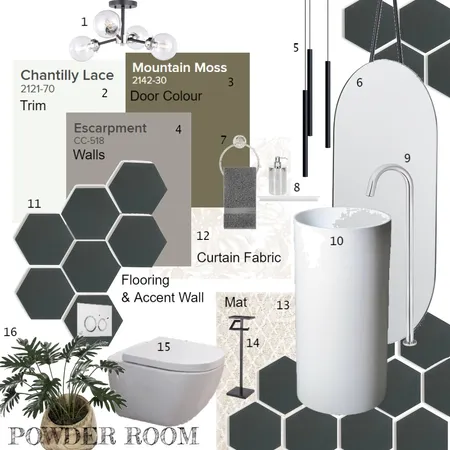 Powder Room Interior Design Mood Board by JessLave on Style Sourcebook