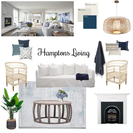 Hamptons Living room Interior Design Mood Board by cotewest on Style Sourcebook