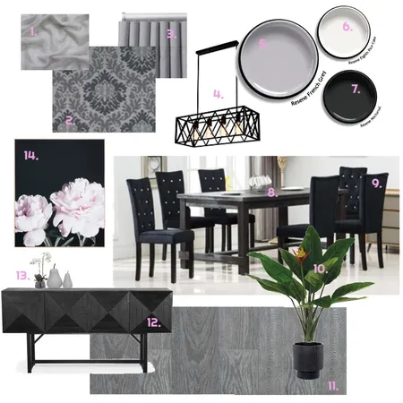 Module 9 Dining Room Interior Design Mood Board by Amy Turuta on Style Sourcebook