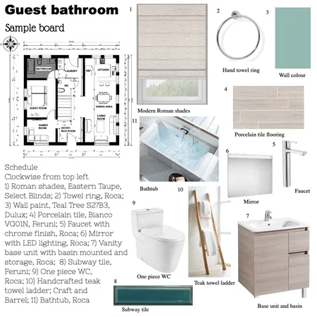 Guest bathroom Interior Design Mood Board by ellycmc7 on Style Sourcebook