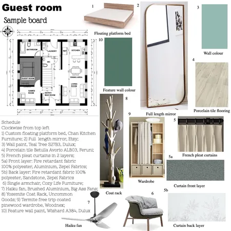 Guest bed room Interior Design Mood Board by ellycmc7 on Style Sourcebook