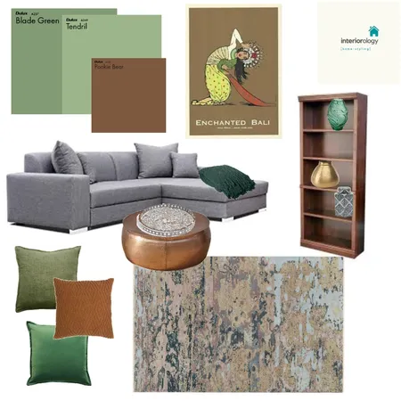 Casual living space - Green Accents Option 2 Interior Design Mood Board by interiorology on Style Sourcebook