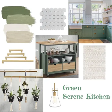 Green serene kitchen Interior Design Mood Board by Lesleyandrade on Style Sourcebook