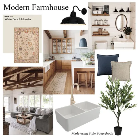 Modern Farmhouse Interior Design Mood Board by THE ABODE COLLECTIVE on Style Sourcebook