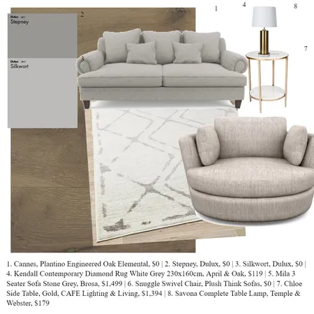 Living room Interior Design Mood Board by CassandraDowlan on Style Sourcebook