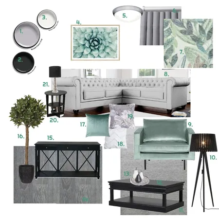 Assignment 9 Living Room Interior Design Mood Board by Amy Turuta on Style Sourcebook
