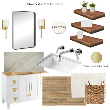 Montecito Powder Room Interior Design Mood Board by ChristaGuarino on Style Sourcebook