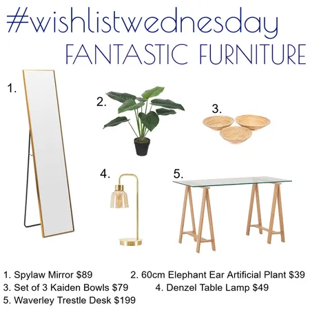 Wishlist Wednesday Fantastic Furniture Interior Design Mood Board by Kohesive on Style Sourcebook