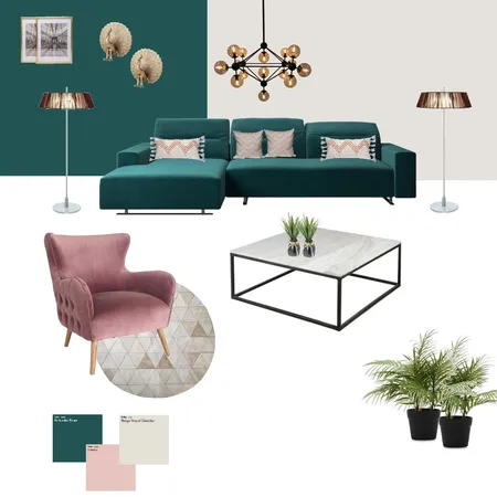 Modern Style Living Room Interior Design Mood Board by Reveur Decor on Style Sourcebook