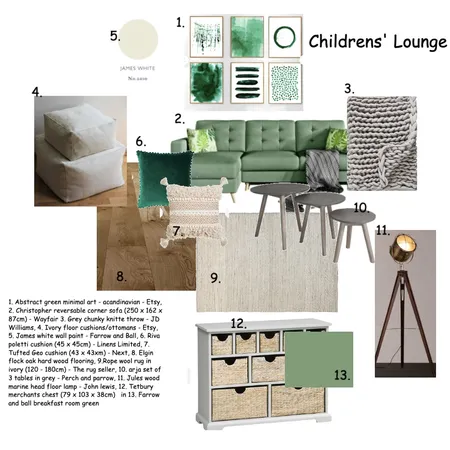 IDI 9 CHILDRENSLOUNGE Interior Design Mood Board by louisagoldman1 on Style Sourcebook