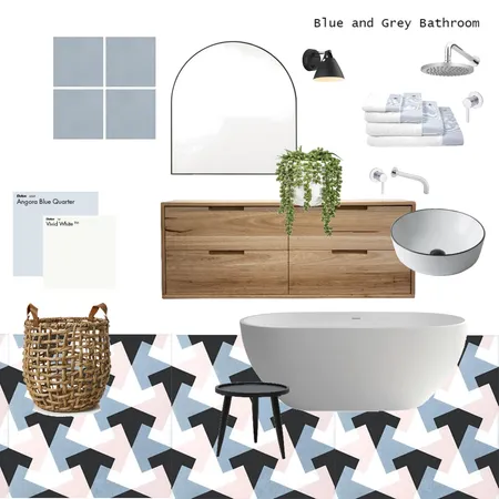 Blue and Grey Bathroom Interior Design Mood Board by hehedesign on Style Sourcebook