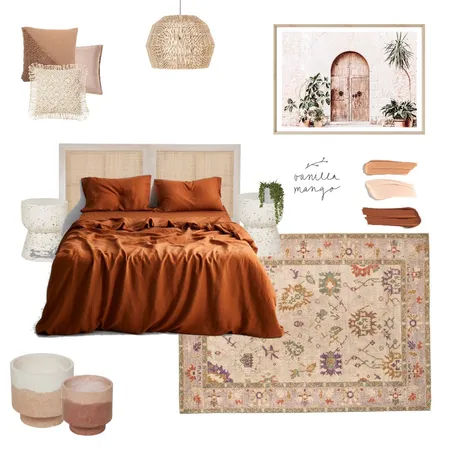 boho bedroom Interior Design Mood Board by Stone and Oak on Style Sourcebook
