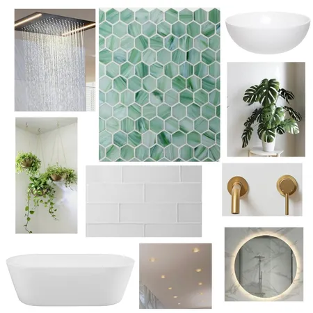 Mosaic Green Bathroom Interior Design Mood Board by HGInteriorDesign on Style Sourcebook
