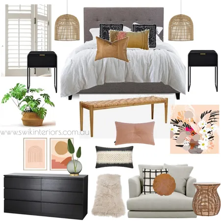 Contemporary Master Bedroom Retreat Interior Design Mood Board by Libby Edwards Interiors on Style Sourcebook