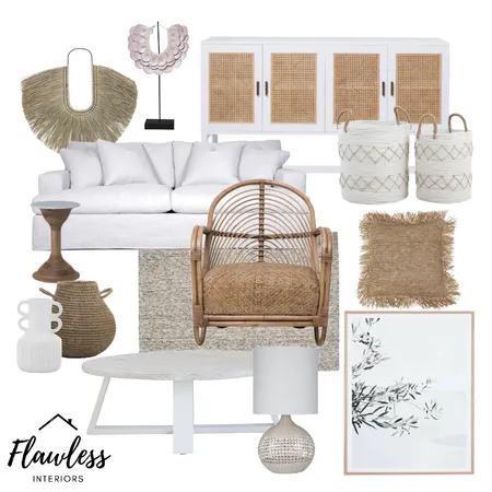 boho inspired living room Interior Design Mood Board by Flawless Interiors Melbourne on Style Sourcebook