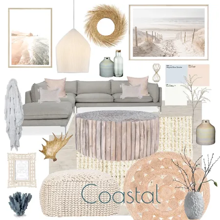 pink and grey coastal Interior Design Mood Board by talane on Style Sourcebook