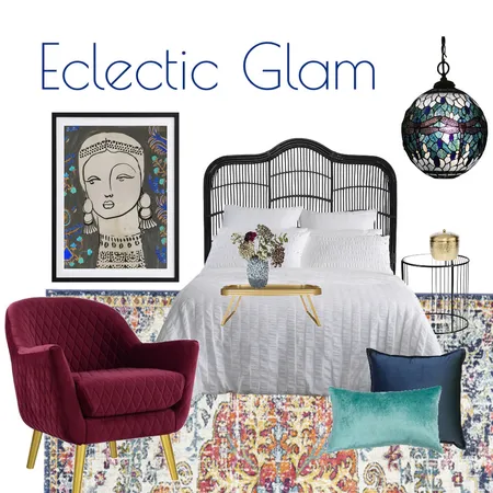 Eclectic Glam Bedroom Interior Design Mood Board by Kohesive on Style Sourcebook