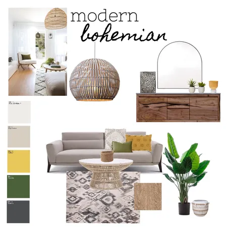Modern Boho Interior Design Mood Board by W INTERIORS on Style Sourcebook