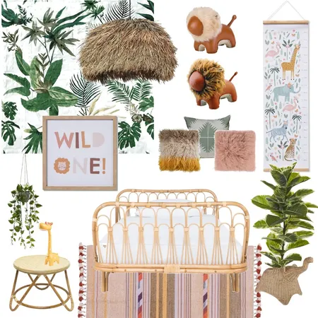 Girls Jungle Bedroom Interior Design Mood Board by Rhea Panizon Interiors on Style Sourcebook
