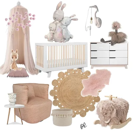 Blush Nursery Girl Interior Design Mood Board by Polina on Style Sourcebook