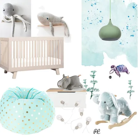 Marine Nursery Interior Design Mood Board by Polina on Style Sourcebook