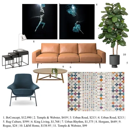Contemporary Living Interior Design Mood Board by Melissa Redwood Interior Design on Style Sourcebook