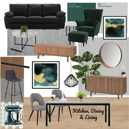 Kitchen, Dining, Living 4 GREEN Interior Design Mood Board by Nataliegarman on Style Sourcebook